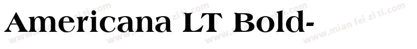 Americana LT Bold字体转换